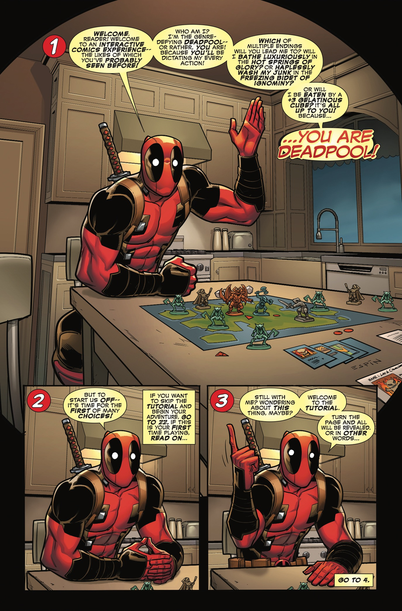 Illustration for article titled Choose your own wacky adventure in this You Are Deadpool #1 exclusive